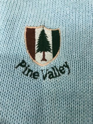 Pine Valley Golf Club Rare Pringle Cotton Sweater Vintage M To L Good Lt.  Green