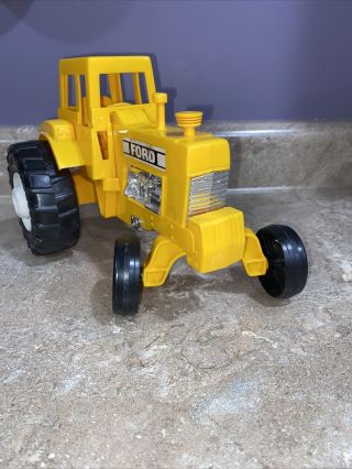 Vintage Processed Plastic Co Ford Farm Toy Tractor 8000 8600 9600 RARE Yellow 3