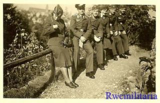 RARE Female Wehrmacht Blitzmädel Helferin Girls w/ Luftwaffe Soldier Dates 2