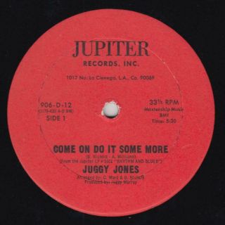 Juggy Jones ‎– Come On Do It Some More Rare 1977 Og Killer Boogie 12  Single