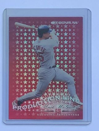 1998 98 Donruss Production Line Mark Mcgwire Baseball Card Numbered Insert Rare