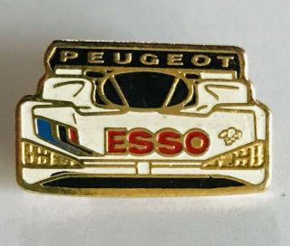 Esso Peugeot Motor Racing Car F Formula One Pin Badge Rare Vintage (a3)