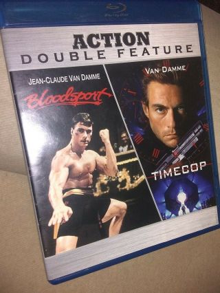 Bloodsport / Timecop Blu - Ray Disc Double Feature2010 Jean - Claude Van Damme Rare