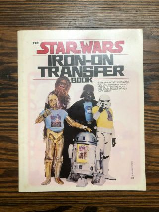 Star Wars Iron - On Transfer Book Vintage And Rare 1977 15/16