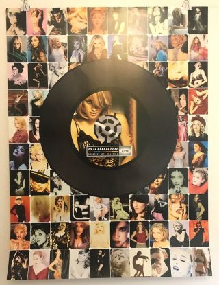 Rare Madonna Ghv2 18 " X 24 " Promo Poster 2001 Warner Bros Exc Vg