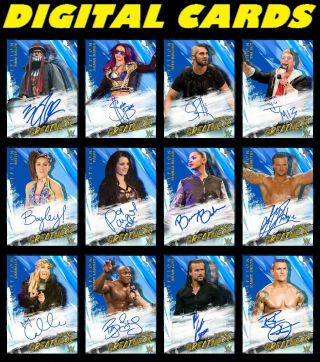 Topps Wwe Slam 21 Inception S1 Dawn Of Greatness Blue (rare) 12 Card Set