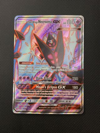 Ultra Rare Dawn Wings Necrozma 143/156 Holo Full Art Pokemon Card - Near