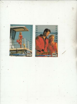 Rare - Baywatch - Usa Tv Series - 1995 Trading Cards - [no 75,  89] - L4327 - 2 Card