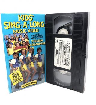 Kids Sing - A - Long Vhs Tape U.  S.  S.  Songboat Sing Along Yellow Submarine 1989 Rare