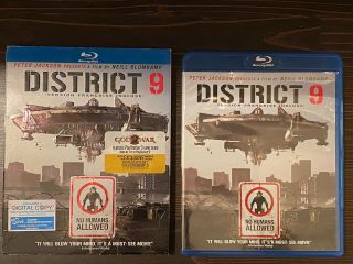 District 9 [blu - Ray,  Dvd] With Rare Lenticular Slipcover