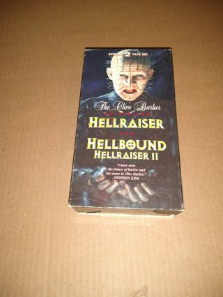 Hellraiser Hellbound Hellraiser Ii 2 Tape Set Vhs Rare Cult Horror Clive Barker
