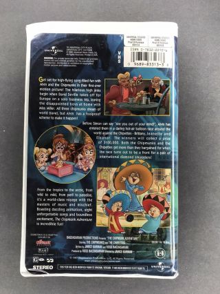 THE CHIPMUNK ADVENTURE 1987 VHS White Clamshell RARE OOP 3