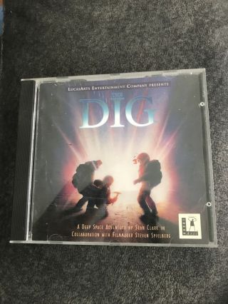 Lucas Arts Vintage The Dig 1995 Video Game Ibm Cd Rom,  Rare,