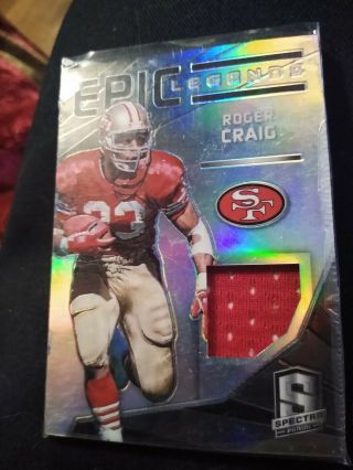 Roger Craig 2015 Spectra Game Jersey Card 01/99 Rare 49ers