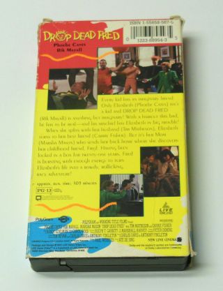 DROP DEAD FRED 1991 VHS RARE OOP FAST Phoebe Cates Rik Mayall 2