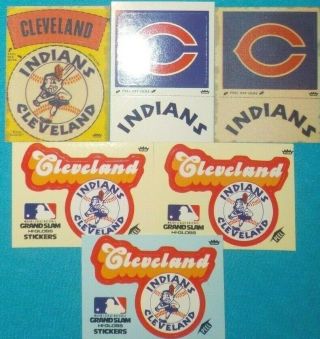 Rare 1977 Fleer Cleveland Indians " Real Cloth  Grand Slam " Hi - Gloss Set