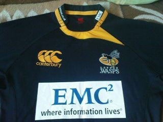 RARE RUGBY SHIRT - LONDON WASPS RFC HOME 2009 - 2011 SIZE XL 2