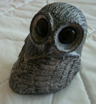 Rare Wolf,  Owl Sculpture,  Hand Made In Canada,  Signed With Label