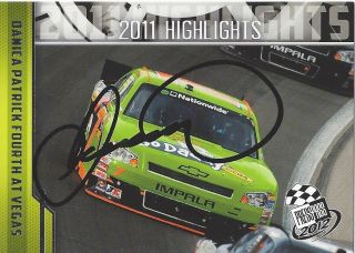 Autographed Danica Patrick 2012 Press Pass 4th At Vegas Signed Rare Card W/