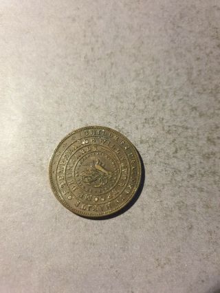 Very Rare Eire 1840 Temperance Copper Half Penny Token 2