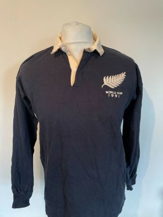 Vintage Rare Zealand All Blacks 1991 Rugby World Cup Shirt Umbro M Menss