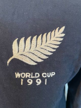 Vintage Rare Zealand All Blacks 1991 Rugby World Cup Shirt Umbro M Menss 2