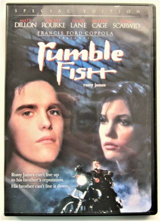 Rumble Fish (dvd 2005,  Special Edition) Francis Ford Coppola,  Dir.  Rare