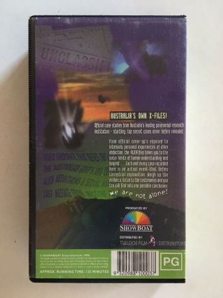 The Alien Files VHS 1996 Showboat Entertainment Rare 2