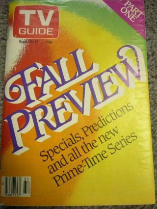 Fall Preview Edition Rare Shows Tv Guide 1982 Toronto Edition