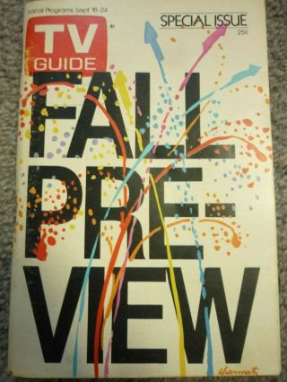 Fall Preview Edition Rare Shows Tv Guide 1976 Western Ny Edition