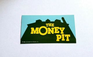 Rare 1986 The Money Pit Movie Promo Sticker - Tom Hanks Steven Spielberg Amblin
