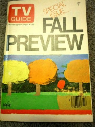 Fall Preview Edition Rare Shows Tv Guide 1977 Montana Edition