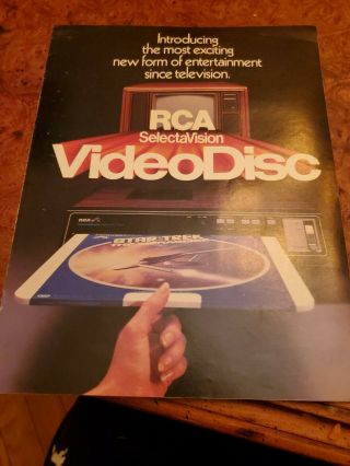 Rca Selectavision Video Disc Player Owners Brochure Rare Promotional