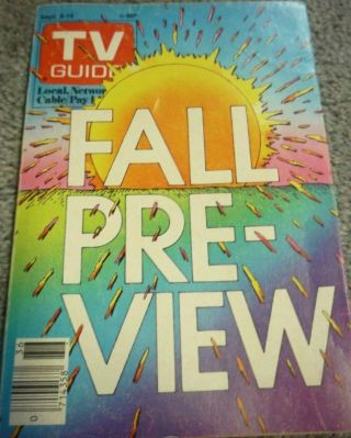 Fall Preview Rare Shows 1984 Tv Guide Syracuse Ny