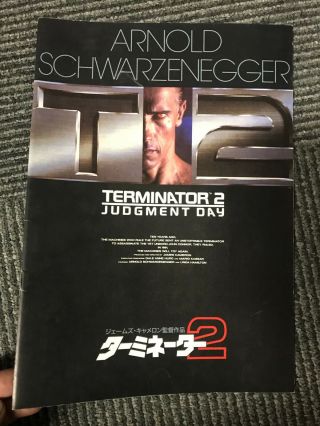 Terminator 2 Japan Program/pressbook Arnold Schwarzenegger Price Rare