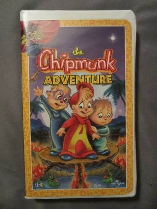 The Chipmunk Adventure Vhs Clamshell Rare 80s Cartoon Alvin Simon Theodore
