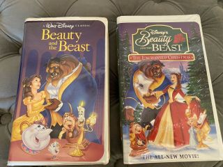 Rare Beauty & The Beast (vhs) Black Diamond Edition Vintage & Enchanted Christmas