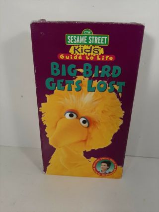 Sesame Street - Vhs Tape Big Bird Gets Lost Kids Guide To Life Rare