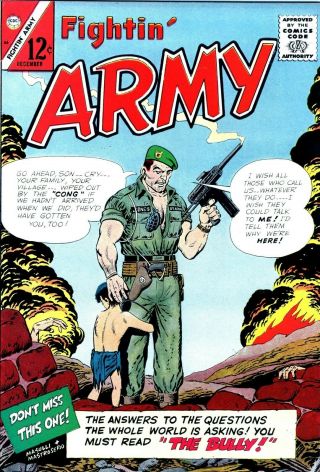 Fightin’ Army Comic Dec.  Volume 1 66 Vintage Rare - 1965 -