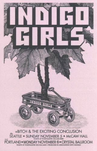 Indigo Girls Concert Poster Portland / Seattle 2006 - Rare Promo Only