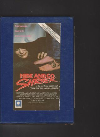 Hide And Go Shriek Vhs Unrated Version Horror Rare Cut Box