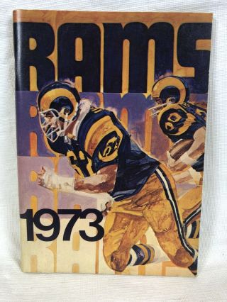 1973 Los Angeles Rams Nfl Media Guide Jack Youngblood Merlin Olsen Vintage Rare