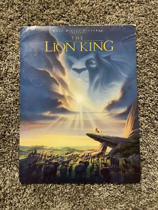 Rare 1994 Disney’s The Lion King Movie Studio Press Kit With 5 Photos