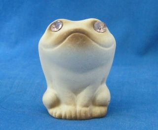 Small 2 " Roselane Sparklers Frog California Pottery Rare Pink Eyes