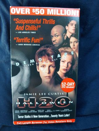 Halloween H2o (vhs,  1998) Rare Horror Vhs Promo Screener Full Length