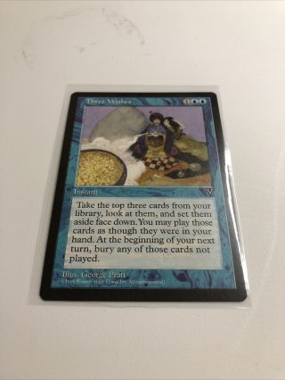 Three Wishes Visions Rare [reserved List] Mtg Magic The Gathering Nm/m