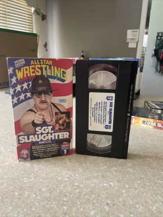 Verne Gagne Presents All Star Wrestling Sgt Slaughter Vhs Awa - Wwf Wcw Ecw Rare