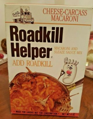 Rare Collectible Roadkill Helper Gag Foods Box Gag Gift 1993