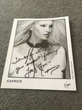 Caprice Hand Signed 8 X1 0 Virgin Promo Photo - Rare
