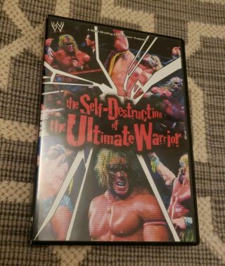 Rare Wwe Wwf The Self - Destruction Of The Ultimate Warrior Oop Dvd With Inserts